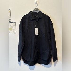 Bershka NEW men’s black cotton shirt